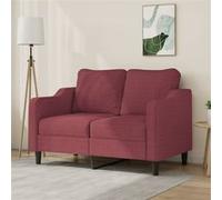 vidaXL Canapé à 2 places Rouge bordeaux 120 cm Tissu