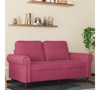 Vidaxl Canapé à 2 places - Rouge Bordeaux Velours