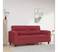 vidaXL Canapé à 2 places Rouge bordeaux 140 cm Similicuir359586 Rouge G