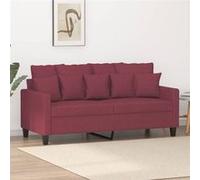 vidaXL Canapé à 2 places Rouge bordeaux 140 cm Tissu Rouge G