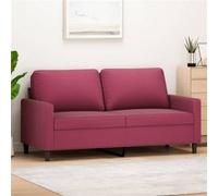 vidaXL Canapé à 2 places Rouge bordeaux 140 cm Velours