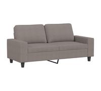 vidaXL Canapé à 2 Places, Siège avec Accoudoirs, Fauteuil avec Dossier, Meuble de Salon Salle de Séjour Maison, Moderne, Taupe Tissu