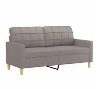 vidaXL Canapé à 2 Places Taupe 140 cm Tissu, canapé, canapé rembourré, sièges de Salon, Causeuse, canapé de Salon, canapé à Deux Places