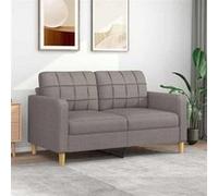 vidaXL Canapé à 2 places Taupe 140 cm Tissu Gris G