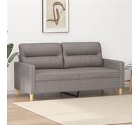 vidaXL Canapé à 2 places Taupe 140 cm Tissu359242 Taupe G