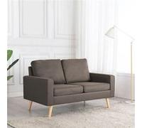 vidaXL Canapé à 2 places Taupe Tissu Taupe G