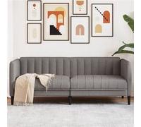VidaXL Canapé 2 places en tissu - Taupe