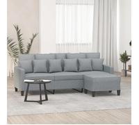 VIDAXL Canapé 3 places - Gris clair