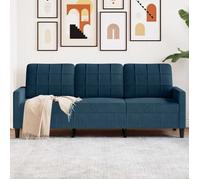 vidaXL Canapé à 3 places Bleu 180 cm Velours 4007643