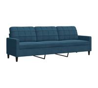 vidaXL Canapé à 3 places Velours 210 cm Bleu