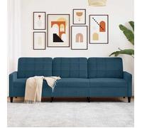 Canapé à 3 places Bleu 210 cm Velours