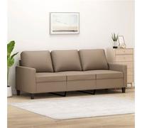 vidaXL Canapé à 3 places Cappuccino 180 cm Similicuir