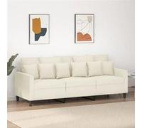 Canapé à 3 Places, Chaise de Relaxation avec Oreillers, Siège avec Accoudoirs et Dossier, Fauteuil TV de Salon, 359321