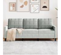 vidaXL Canapé à 3 places 180 cm Velours Gris clair
