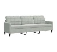 vidaXL Canapé à 3 places 210 cm Velours Gris clair
