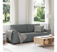 vidaXL Canapé à 3 places gris foncé 220x77x82 cm tissu 4105177