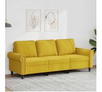 vidaXL Canapé à 3 places 359545 – Velours jaune 180 cm