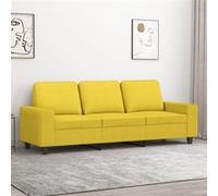 vidaXL Canapé à 3 places Jaune clair 180 cm Tissu Jaune G