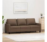 vidaXL Canapé à 3 places Marron 180 cm Tissu Marron G