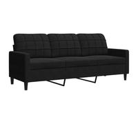Canapé à 3 places Noir 180 cm Velours Multicolore G
