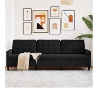 vidaXL Canapé à 3 places 4007649 – Velours 210 cm – Noir