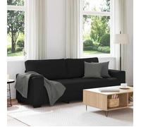 vidaXL Canapé 3 places en tissu 220x77x82 cm Noir