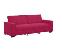 vidaXL Canapé à 3 places 180 cm Velours Rouge bordeaux – Multicolore G