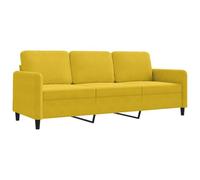 VidaXL 3 places 180 cm - Jaune Velours