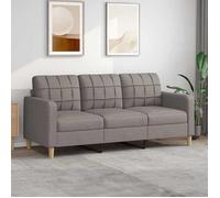 vidaXL Canapé à 3 places Taupe 180 cm Tissu rembourré