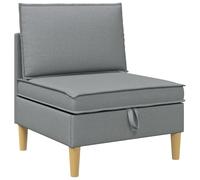 vidaXL Canapé avec rangement en tissu, pouf pour salon, design rectangulaire moderne, espace spacieux, utilité polyvalente pour le confort et l'ordre