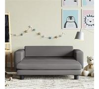 vidaXL Canapé pour enfants avec repose-pied Gris