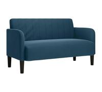vidaXL Canapé Causeuse Bleu 109 cm Velours, canapé Deux Places, Divan, sièges de Salon, canapé, canapé rembourré, canapé 2 Places, canapé en Velours