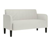 vidaXL Canapé causeuse 109 cm – Velours rembourré – Crème