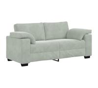 vidaXL Canapé causeuse 2 places 180x77x82 cm velours Gris clair
