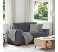 vidaXL Canapé causeuse 2 places Velours Gris foncé 160x77x82 cm