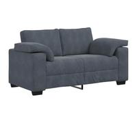 vidaXL Canapé causeuse 160×77×82 cm Velours 2 places Gris foncé