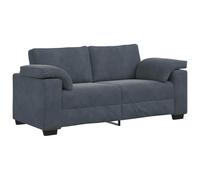 vidaXL Canapé Causeuse Gris foncé 180x77x82 cm Velours, canapé Deux Places, Divan, siège de Salon, canapé, canapé rembourré, canapé 2 Places