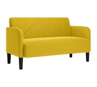 vidaXL Canapé causeuse 109 cm en velours Jaune G