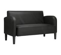 vidaXL Canapé Causeuse Noir 110 cm Similicuir, Causeuse, canapé, canapé rembourré, canapé 2 Places, Couche, siège de Salon, canapé 2 Places
