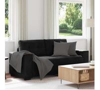 vidaXL Canapé causeuse 4105127 – 140 cm velours – Noir G