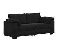 vidaXL Canapé Causeuse Noir 180x77x82 cm Velours, canapé Deux Places, Divan, siège de Salon, canapé, canapé rembourré, canapé 2 Places, canapé en Velours