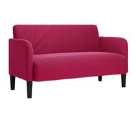 vidaXL Canapé Causeuse Rouge Bordeaux 109 cm Velours, canapé Deux Places, Divan, sièges de Salon, canapé, canapé rembourré, canapé 2 Places