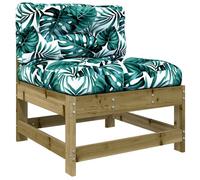 vidaXL Canapé central avec coussin en pin imprégné