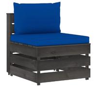 vidaXL Canapé central - Bois imprégné gris