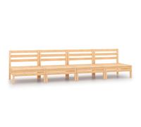 vidaXL Canapés centraux de jardin 4 pcs. Pin massif
