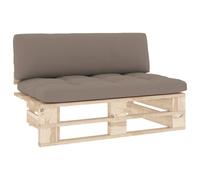 vidaXL Canapé central d'extérieur Palettes – Bois de pin imprégné – Marron