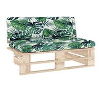 vidaXL Canapé central d'extérieur Palettes Bois de pin imprégné