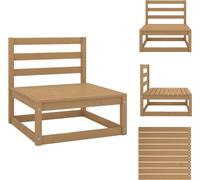 vidaXL Canapé central de jardin en pin massif brun miel - Ensemble de meubles de jardin