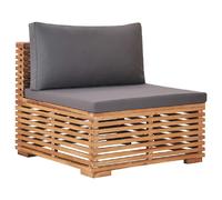 Vidaxl Canapé central de jardin - Gris