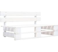 vidaXL Canapé central de jardin en palette blanc pin imprégné